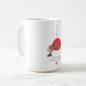 桜の驚き:東京のピンクに変わる! コーヒーマグカップ (正面左)