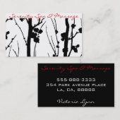 桜の黒 名刺 (正面/裏面)