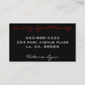 桜の黒 名刺 (裏面)