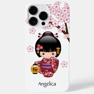 桜のKokeshiの人形-かわいく日本のな芸者女の子 Case-Mate iPhone 14 Pro Maxケース