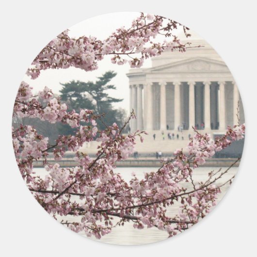 桜のWashington D.C. ラウンドシール (正面)