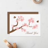 桜はノート感謝していしています ノートカード (正面/裏面インサイチュ)