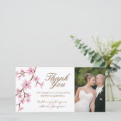 桜は写真カード感謝していしています サンキューカード (スタンド正面)