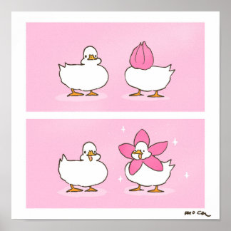 桜もちもちアヒル  ポスター