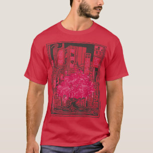 桜アニメグラフィックアート日本のさくらんぼブロッサムT Tシャツ