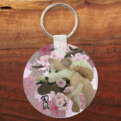 桜イヌキーチェーン キーホルダー (正面)