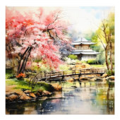 桜イン日本のガーデン フォトプリント            (正面)