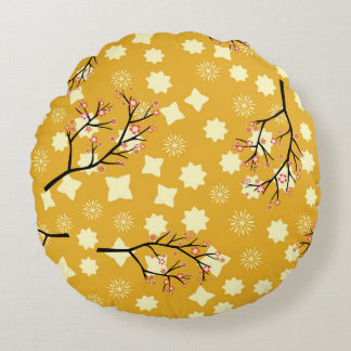 桜エレガンス中国の：フローラルパターン。 ラウンドクッション