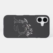 桜エレガンス電話ケース iPhone 16ケース (裏面横)