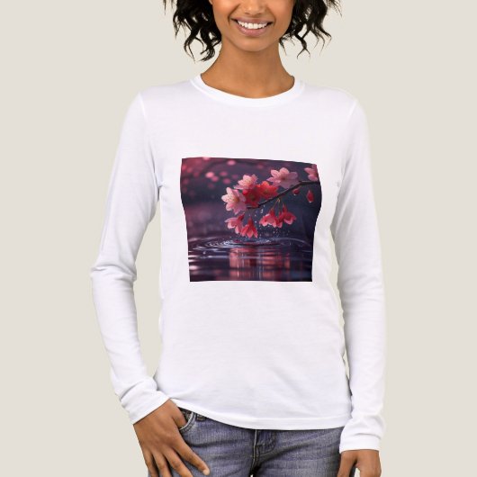 桜エレガントブロッサムフォンケース – Dreamy Japanes トライブレンドＴシャツ (正面)