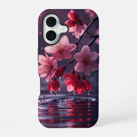 桜エレガントブロッサムフォンケース – Dreamy Japanes iPhone 16ケース (裏面)