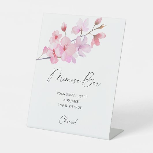 桜エレガント – ミモサバー 台座サイン (正面)