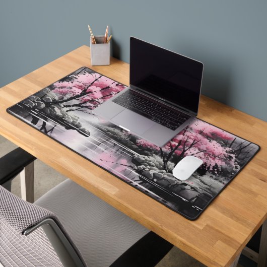 桜オーバーリバーイ絵画ンク デスクマット (オフィス2)