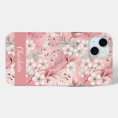 桜カスタム花柄ピンク Case-Mate iPhoneケース (裏面 (横))