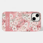 桜カスタム花柄ピンク Case-Mate iPhoneケース (裏面 (横))