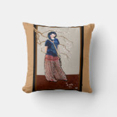 桜ガールさくらんぼ花 クッション (正面)