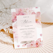 桜ガールベビーイン開花ベビーシャワー招待状 招待状