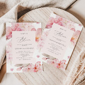 桜ガールベビーイン開花ベビーシャワー招待状 招待状