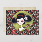 桜ガールポストカード ポストカード (正面/裏面)