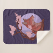 桜キツネ シェルパブランケット (正面(横))