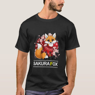 桜キツネ Tシャツ