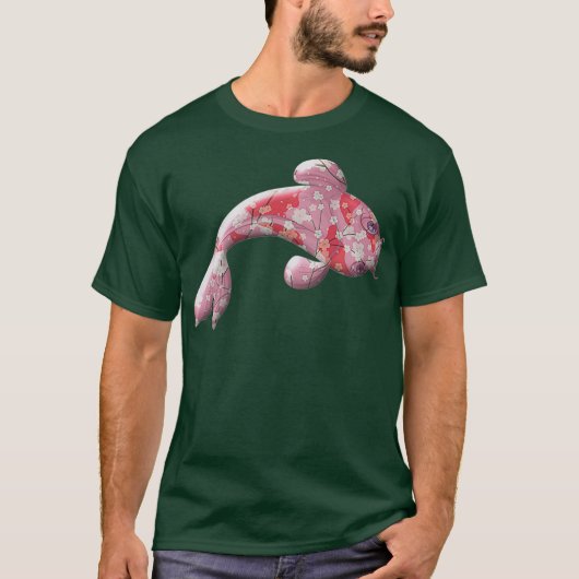 桜コイ日本のさくらんぼ花かわいい Tシャツ (正面)