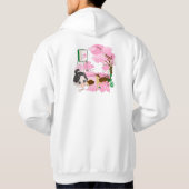 桜シカと麻雀の華やかな夢 パーカ (裏面)