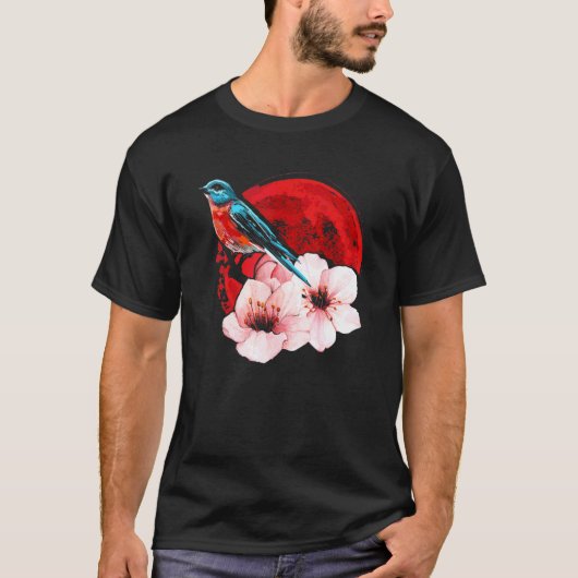 桜ジャパンさくらんぼブロッサムツリー自然日本のB Tシャツ (正面)