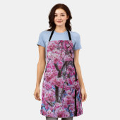 桜スタイリッシュの食肉保護 エプロン (着用した状態)