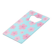 桜ステンレス鋼ボトルオープナー クレジットカード栓抜き (裏面アングル)