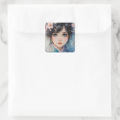 桜セレニティポートレート スクエアシール (バッグ)