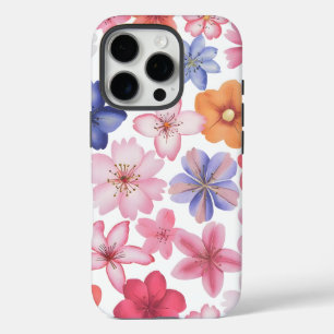 桜セレニティ:水彩さくらんぼの花 iPhone 16 PROケース