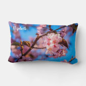 桜ツリーインピンク開花 ランバークッション (裏面)