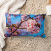 桜ツリーインピンク開花 ランバークッション (ブランケット)