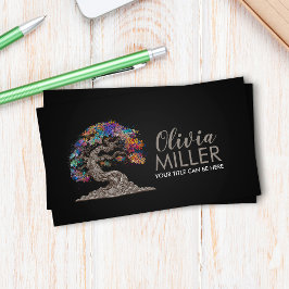 桜ツリーカラフル – 花 名刺