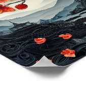 桜ツリー紙アート ポスター (角)