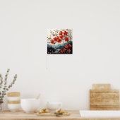 桜ツリー紙アート ポスター (キッチン)