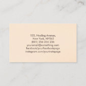 桜ツリー – さくらんぼブロッサム – 穏やかなピンクのパステル 名刺 (裏面)