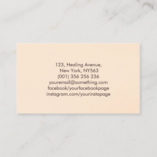 桜ツリー – さくらんぼブロッサム – 穏やかなピンクのパステル 名刺 (裏面)