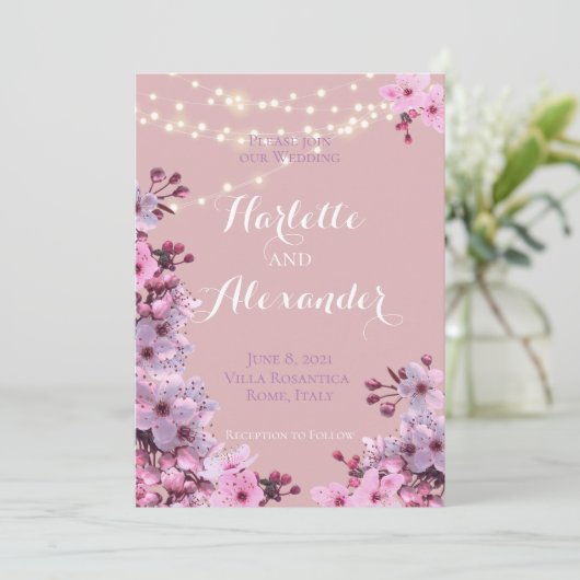 桜テーマ 招待状 (スタンド正面)