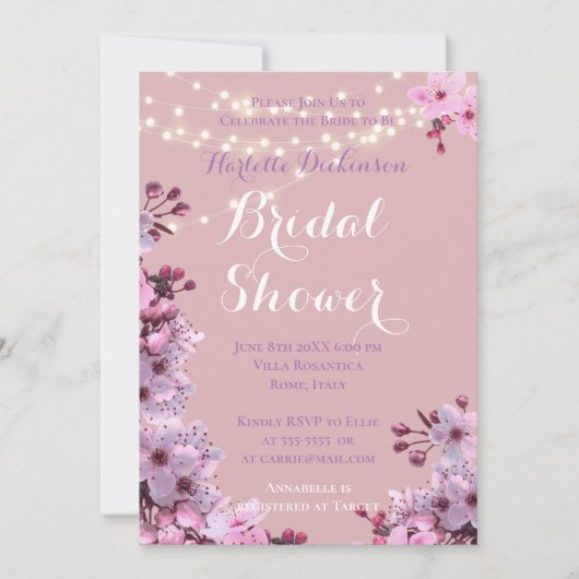 桜テーマ 招待状 (正面)