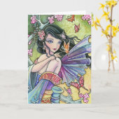 桜ナイト – カ空白のード カード (黄色い花)