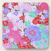 桜パタ日本のーンのコルクコースター コースター (正面)