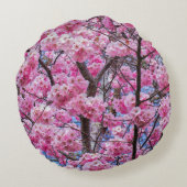桜ピロー – 抱擁ネイチャーの美しい ラウンドクッション (裏面)