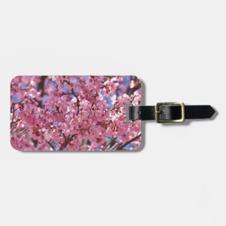 桜ピンクさくらんぼブロッサムスカイ ラゲッジタグ