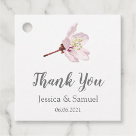 桜ピンクさくらんぼ結婚ブロッサムありがとう フェイバータグ