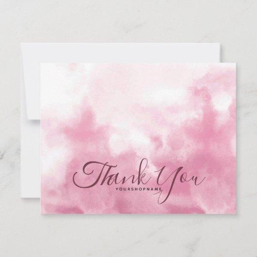 桜ピンク-ご注文いただきありがとうございます サンキューカード (裏面)