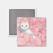 桜フェアリーキャットノーテカード マグネット (正面/裏面)