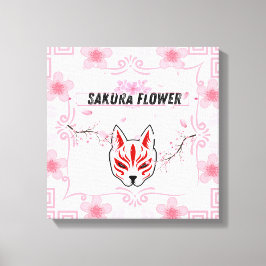 桜フラワーザ美しいオブ日本のさくらんぼブロ キャンバスプリント
