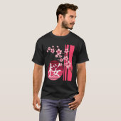 桜フラワーズ春さくらんぼ花日本の館 Tシャツ (正面フル)